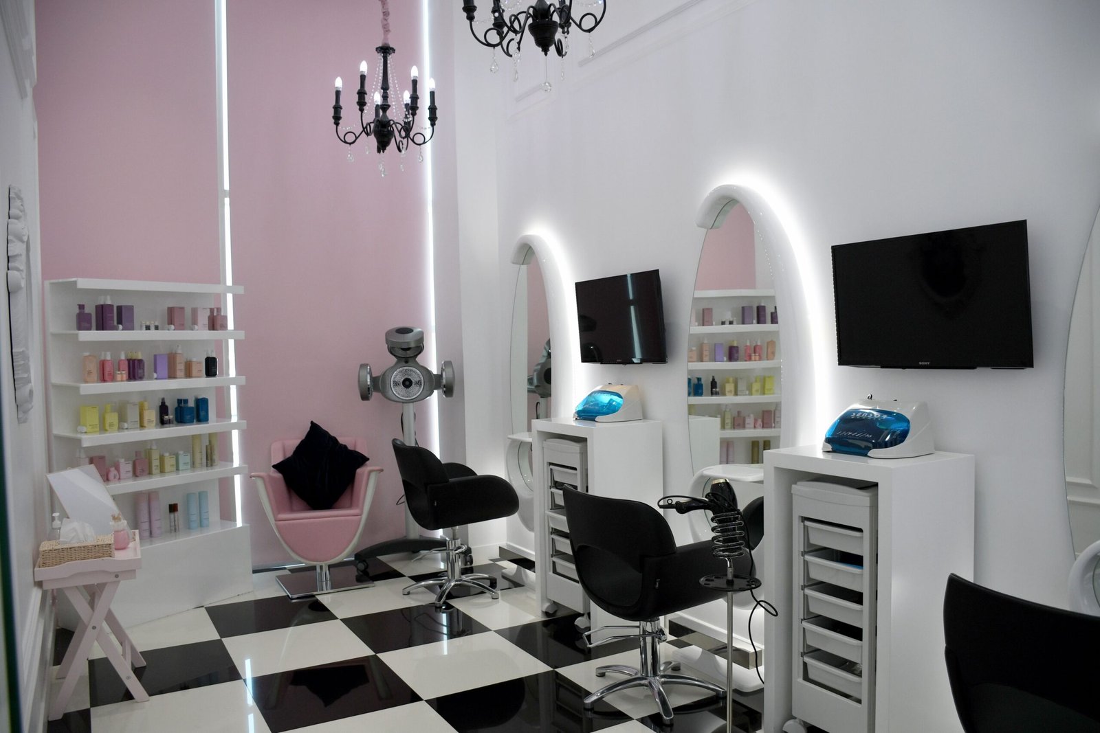 Premium beauty and skincare products used in salon treatments.